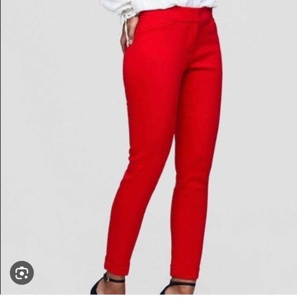 Loft Marisa Skinny red pants sz 6